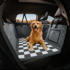 Housse de siège auto hamac pour chien en similicuir haut de gamme déperlante-RideProtector