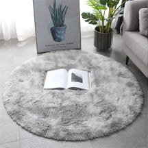 Rond Tapis Épais Tie-dye Simple