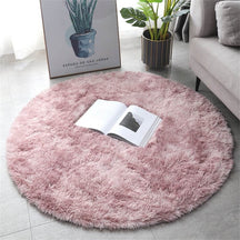 Rond Tapis Épais Tie-dye Simple