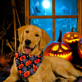 Bandana Triangle pour Animaux Halloween | Tête de Mort Fantôme Citrouille pour Chiens et Chats