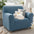 Housse de fauteuil, canapé extensible magique esthétique crème en chevrons élégante