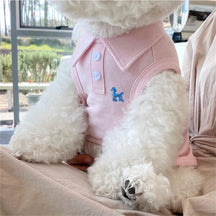 Gilet d'été léger et respirant pour petits chiens polo uni