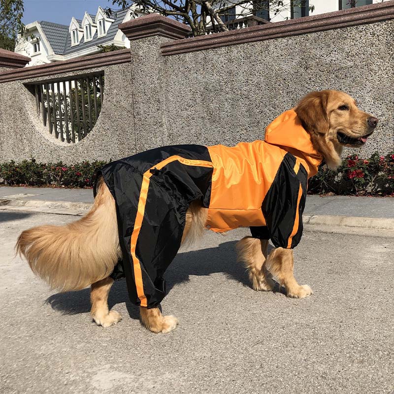 Imperméable Complet pour Chien en Tissu Oxford avec Jambes et Capuche