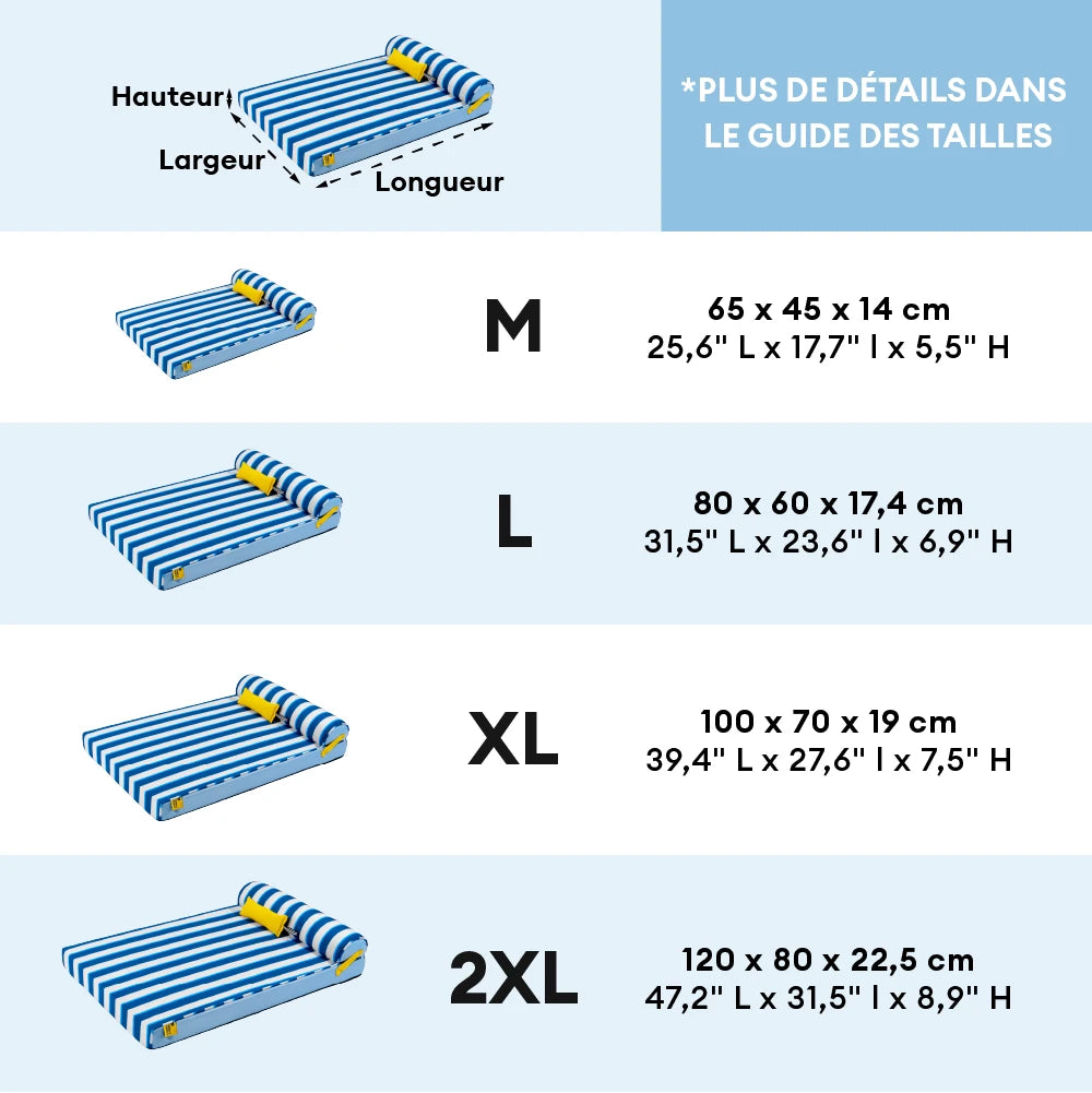 Lit orthopédique tapis rafraichissant grands chien - Chill Nest