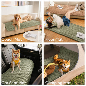 Tapis pour animaux en flanelle douce imperméable, respirant, anti-dérapant pour canapé.