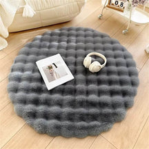 Crème Style Tapis Rond Moelleux Épais