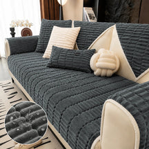 Housse de canapé en flanelle imperméable et confortable, protection antidérapante.