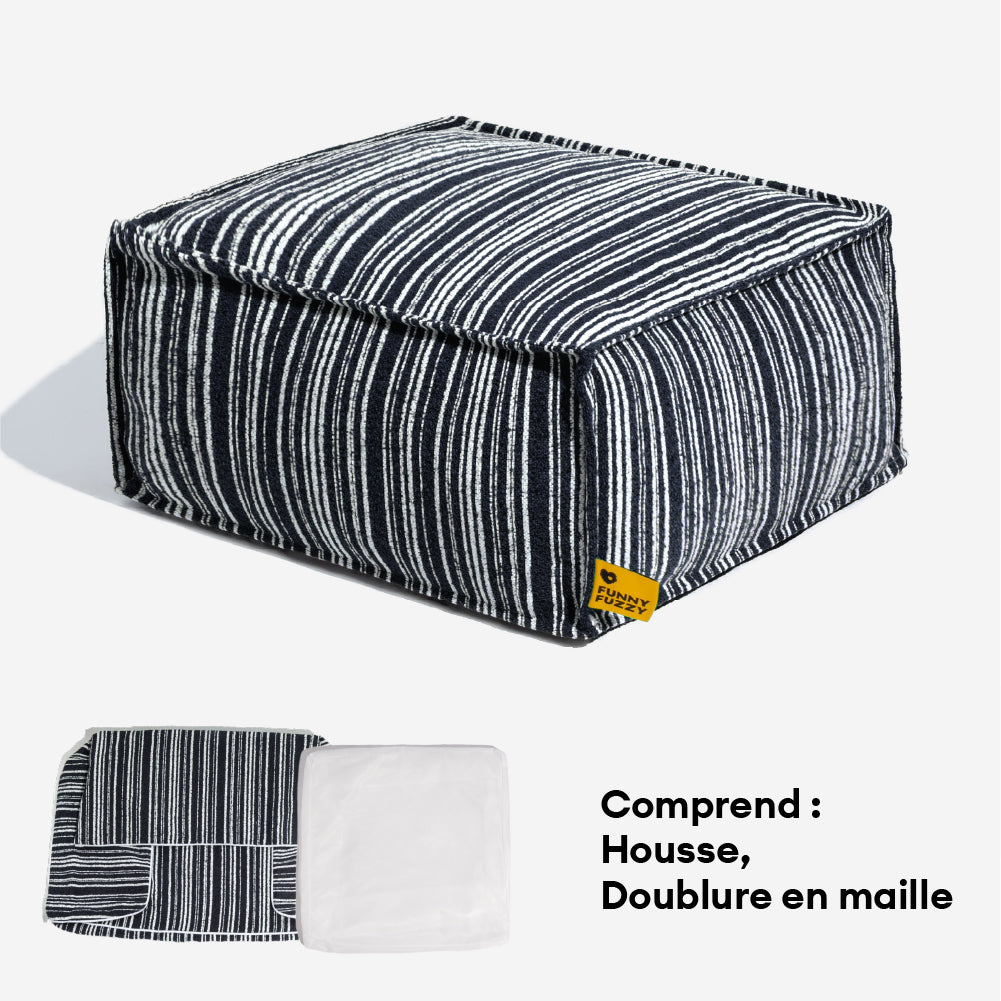 Pouf de rangement durable et lit pour chien - Funnyfuzzy SnugNest