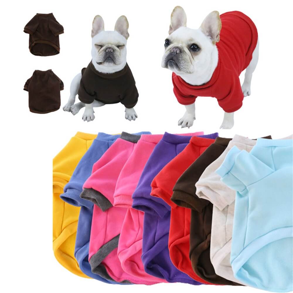 Chemise pour chien de couleur unie basique – Confortable et classique à porter au quotidien