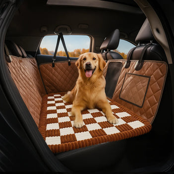 Tapis pour chien en plaid doux et antidérapant pour extension de siège auto