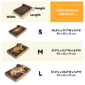 Lit orthopédique pour chien détachable, câlin et chaud - Cocoon à carreaux