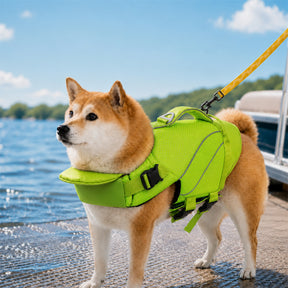Gilet de sauvetage pour chien avec support de menton amovible