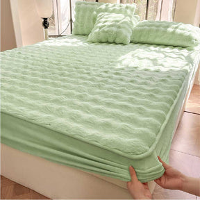 Drap-housse en velours doux pour matelas chaud et agréable Housse de matelas