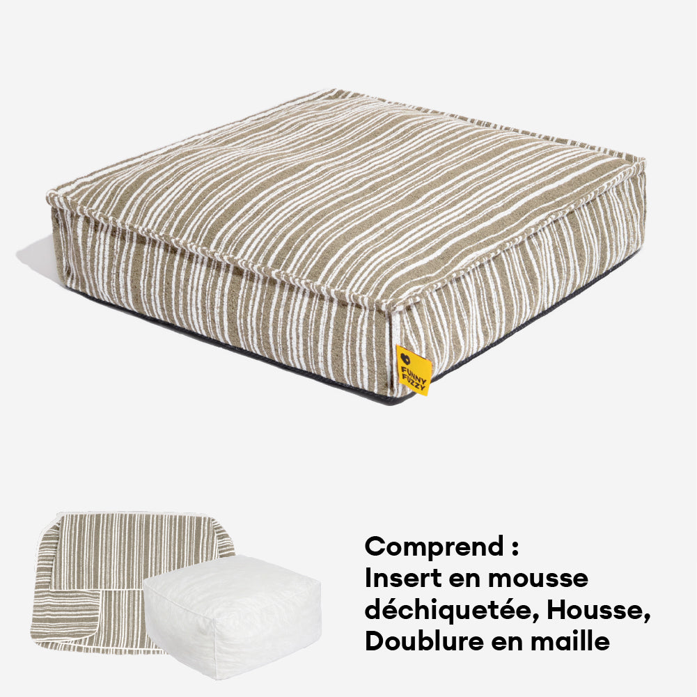 Pouf de rangement durable et lit pour chien - Funnyfuzzy SnugNest