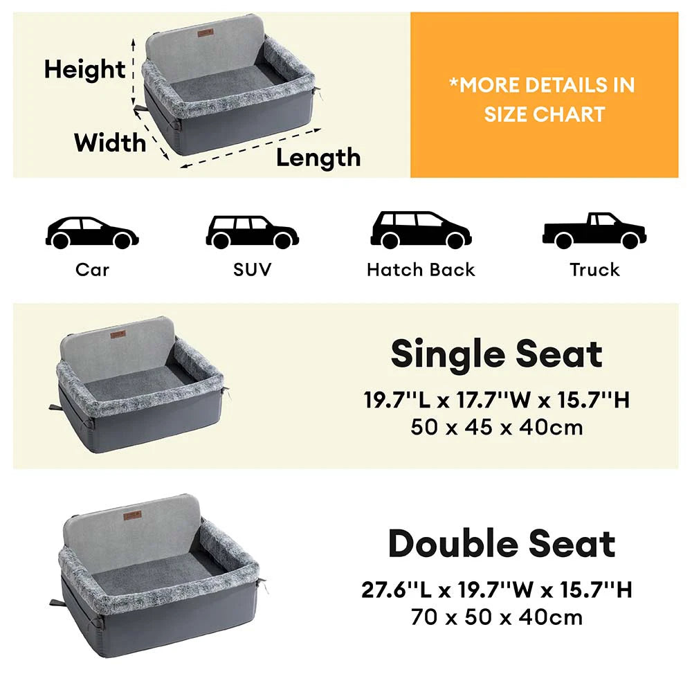 Literie de voiture pour chien avec coussin de sécurité tout au long de l'année - BaseCamp