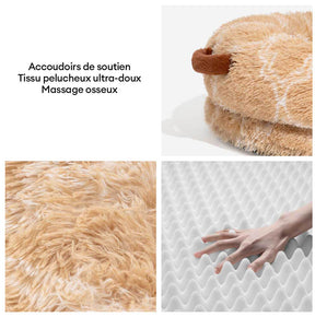 Lit pour chien en peluche géant forme de beignet - Berceau câlin