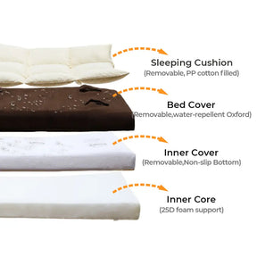 Lits pour chien confortable imperméable multifonction tout-en-un avec coussin