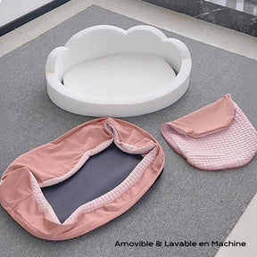 Lit réversible lavable antidérapant rafraîchissant en forme de nuage pour chien et chat