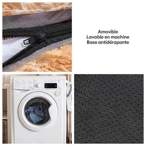Lit pour chien en peluche géant forme de beignet - Berceau câlin