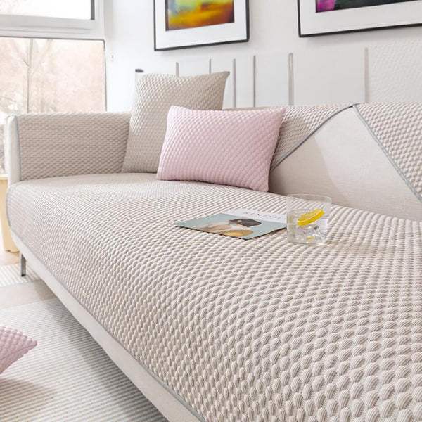 Housse de canapé rafraîchissante lavable et anti-rayures