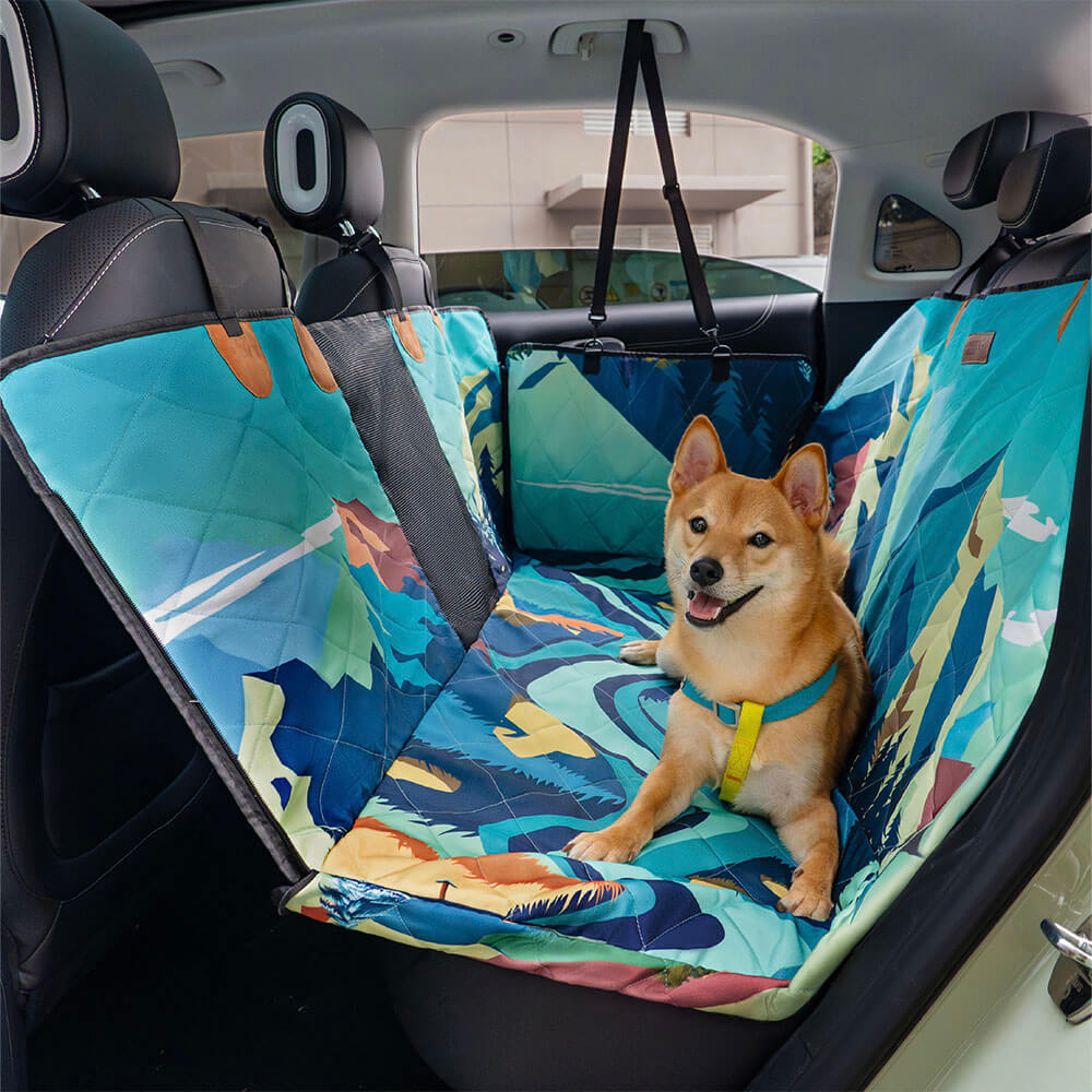 Housse de Siège Arrière pour Voiture Chien Imperméable Imprimé Palmier - Charme Tropical