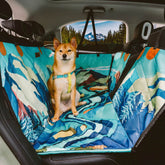 Housse de Siège Arrière pour Voiture Chien Imperméable Imprimé Palmier - Charme Tropical