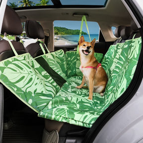 Housse de Siège Arrière pour Voiture Chien Imperméable Imprimé Palmier - Charme Tropical