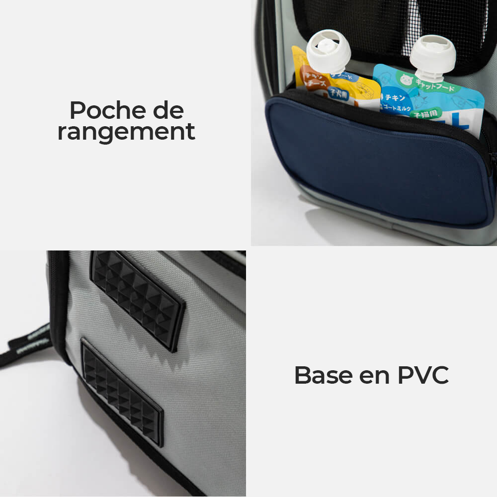 Sac à Dos Extensible Multifonction Grand Espace pour Chat et Chien