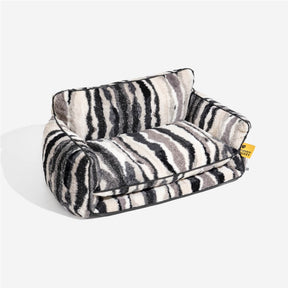 Couverture du Lit - Rayée Fausse Laine d'agneau Double Couche pour Animaux de Compagnie