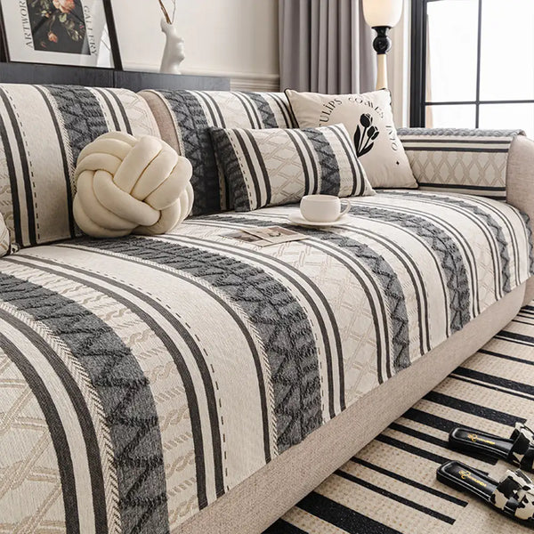Housse de canapé en chenille bohémienne, résistante aux rayures, protection durable des meubles