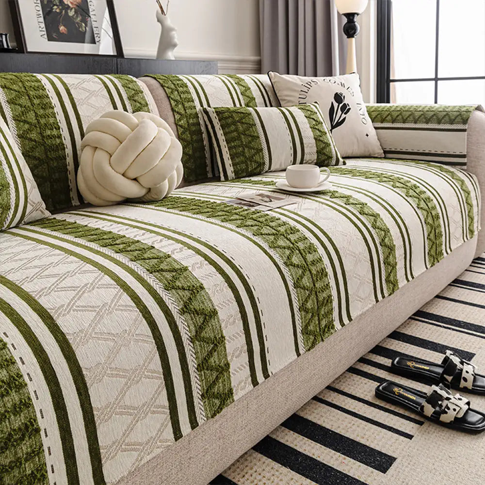 Housse de canapé en chenille bohémienne, résistante aux rayures, protection durable des meubles