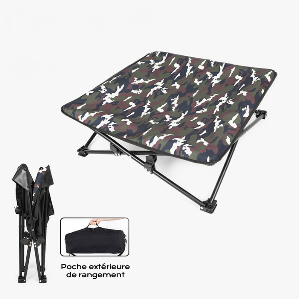 Lit pour chien pliable et lavable extérieur à motifs multiples