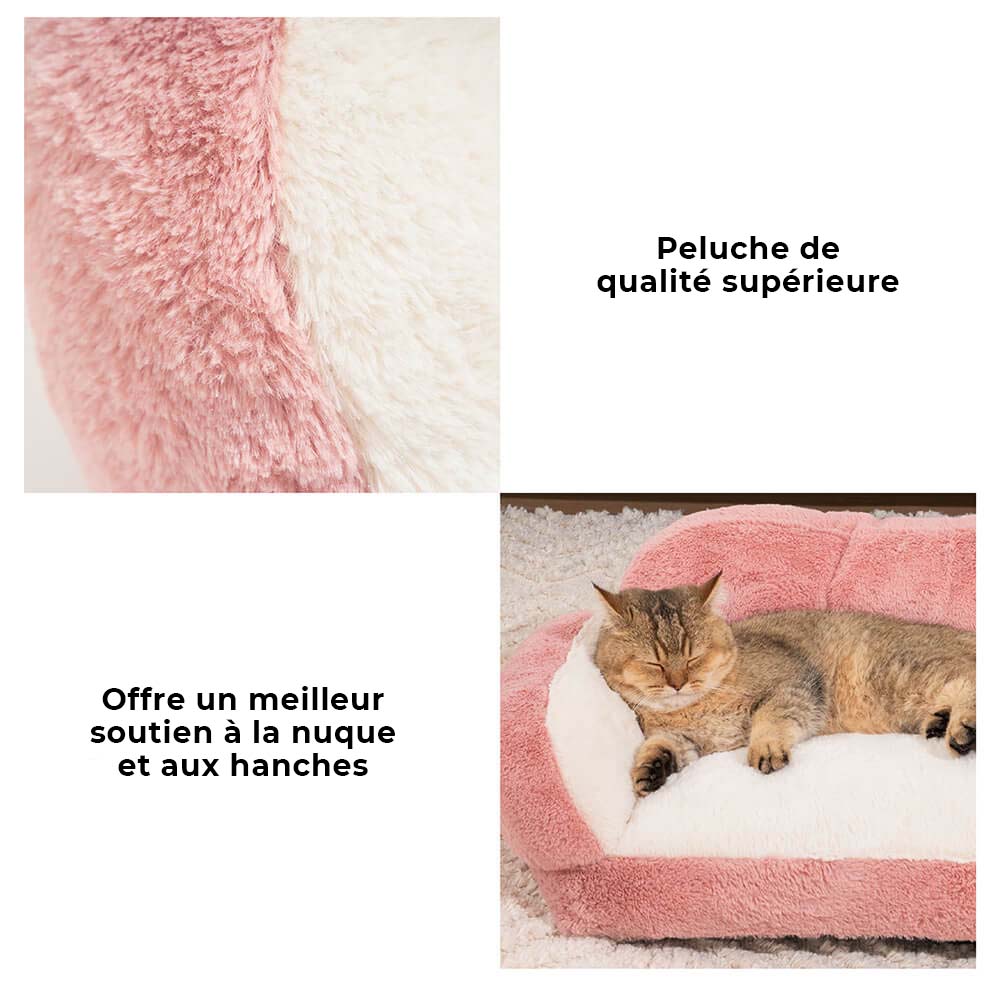 Canapé-lit confortable chaud en peluche pour chat