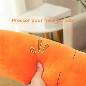 Jouet grinçant en peluche pour chien en forme de carotte