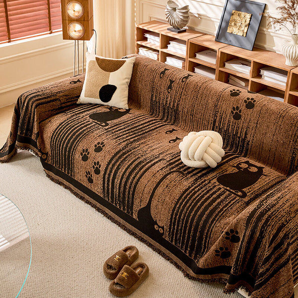 Jeté de canapé housse de canapé en chenille anti-rayures