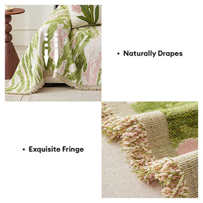Housse de canapé Jeté de canapé en chenille confortable, résistante aux griffures, adaptée aux animaux de compagnie et lavable.