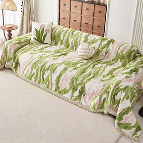 Housse de canapé Jeté de canapé en chenille confortable, résistante aux griffures, adaptée aux animaux de compagnie et lavable.