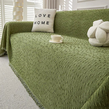 Housse de canapé Jeté de canapé en chenille jacquard résistant aux rayures