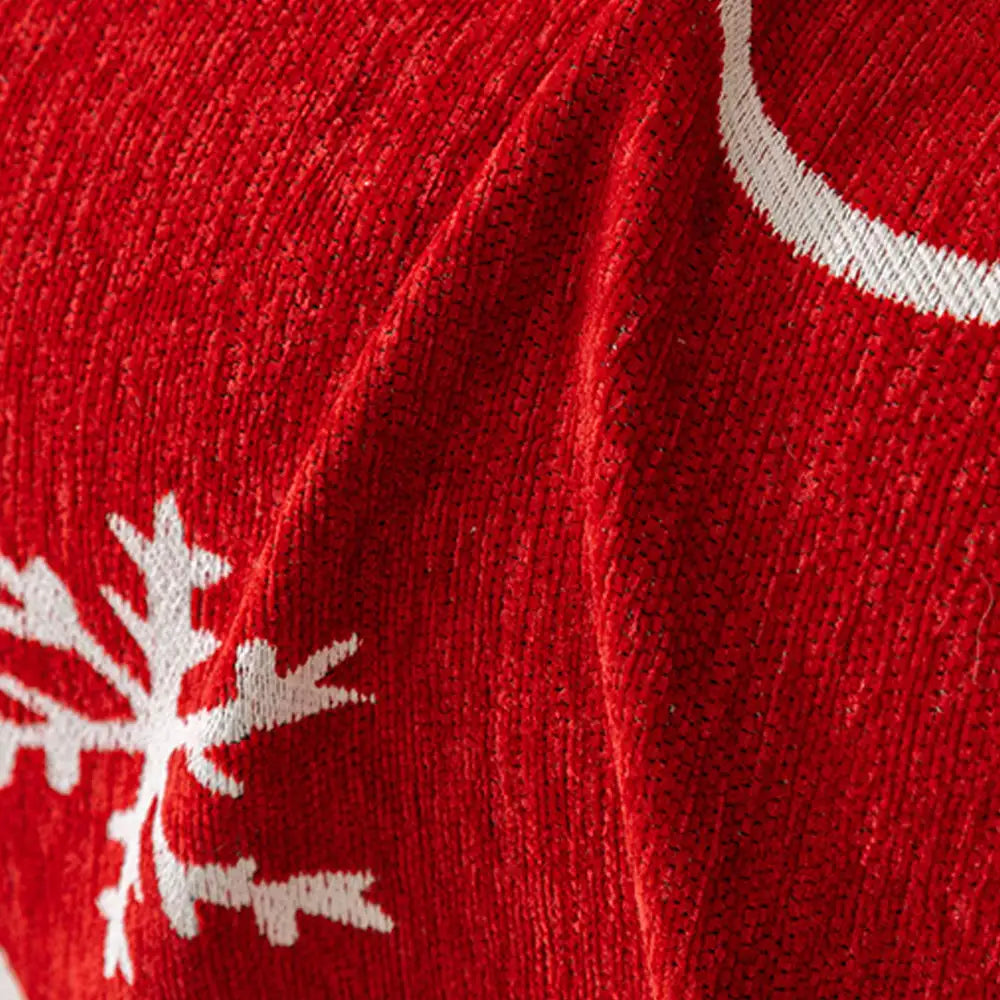 Couverture de canapé résistante à l'usure en chenille pour décoration de Noël