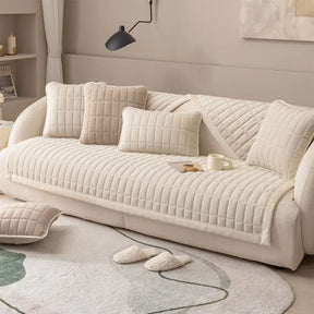 Housse de canapé lavable en plaid matelassé et résistant aux animaux - Plaid