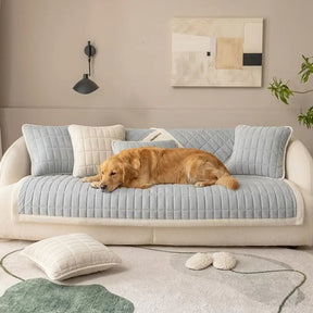 Housse de canapé lavable en plaid matelassé et résistant aux animaux - Plaid
