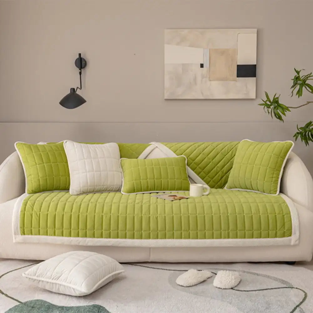 Housse de canapé lavable en plaid matelassé et résistant aux animaux - Plaid