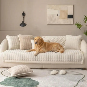 Housse de canapé lavable en plaid matelassé et résistant aux animaux - Plaid