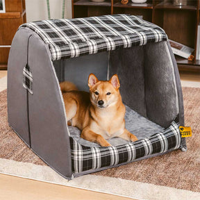 Lit orthopédique pour chien Classic Plaid House retraite chaleureuse