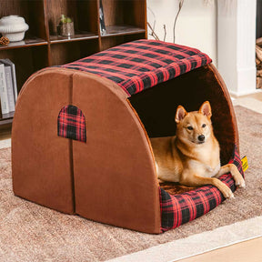 Lit orthopédique pour chien Classic Plaid House retraite chaleureuse