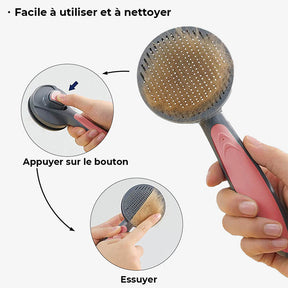 Peigne et brosse pour animaux cliquer sur facile à nettoyer