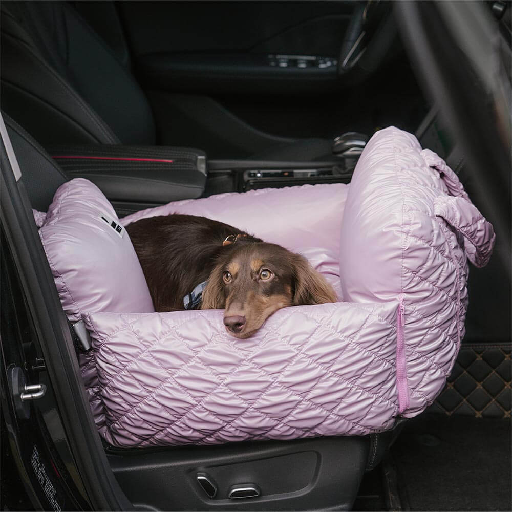 Siège auto pour chien en velours matelassé Cloud Luxury