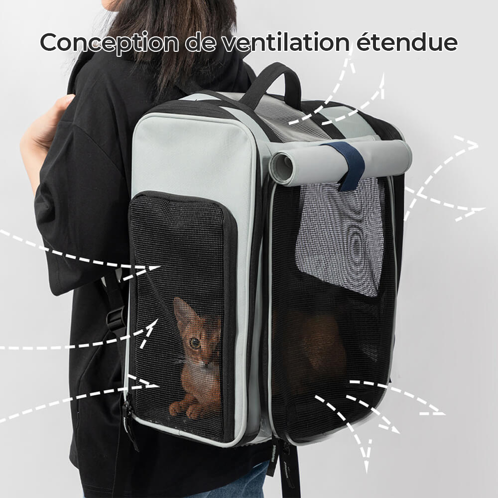 Sac à Dos Extensible Multifonction Grand Espace pour Chat et Chien