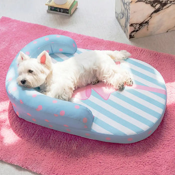 Coussin orthopédique pour chien avec support de cou respirant et rafraîchissant lits pour chien