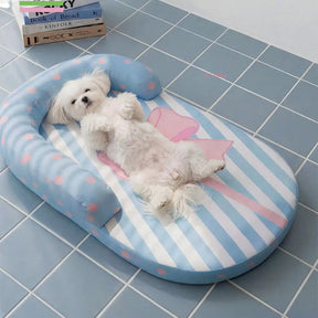 Coussin orthopédique pour chien avec support de cou respirant et rafraîchissant lits pour chien